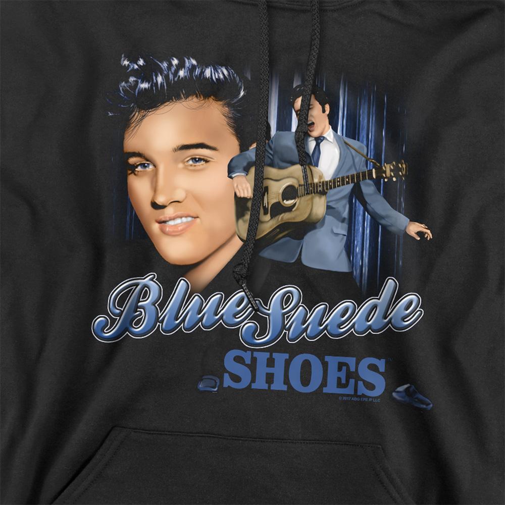 Black - Side - Elvis Presley Unisex Adult Blue Suede Shoes Hoodie