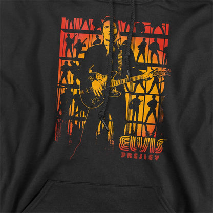 Black - Side - Elvis Presley Unisex Adult Comeback Spotlight Hoodie