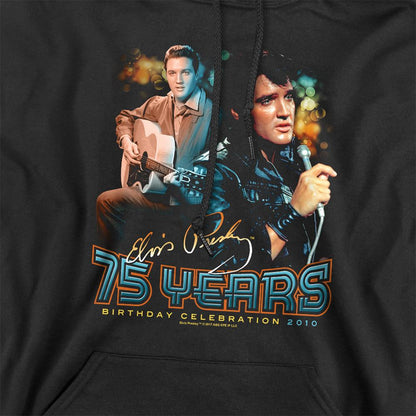 Black - Lifestyle - Elvis Presley Unisex Adult 75 Years Hoodie
