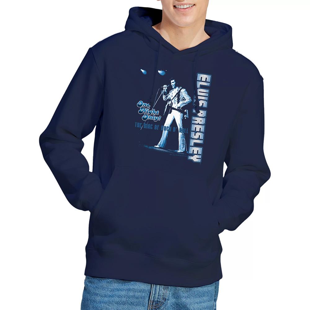 Navy - Lifestyle - Elvis Presley Unisex Adult One Night Only Hoodie