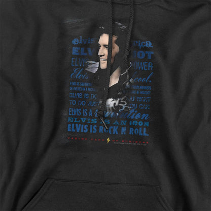 Black - Side - Elvis Presley Unisex Adult Icon Hoodie
