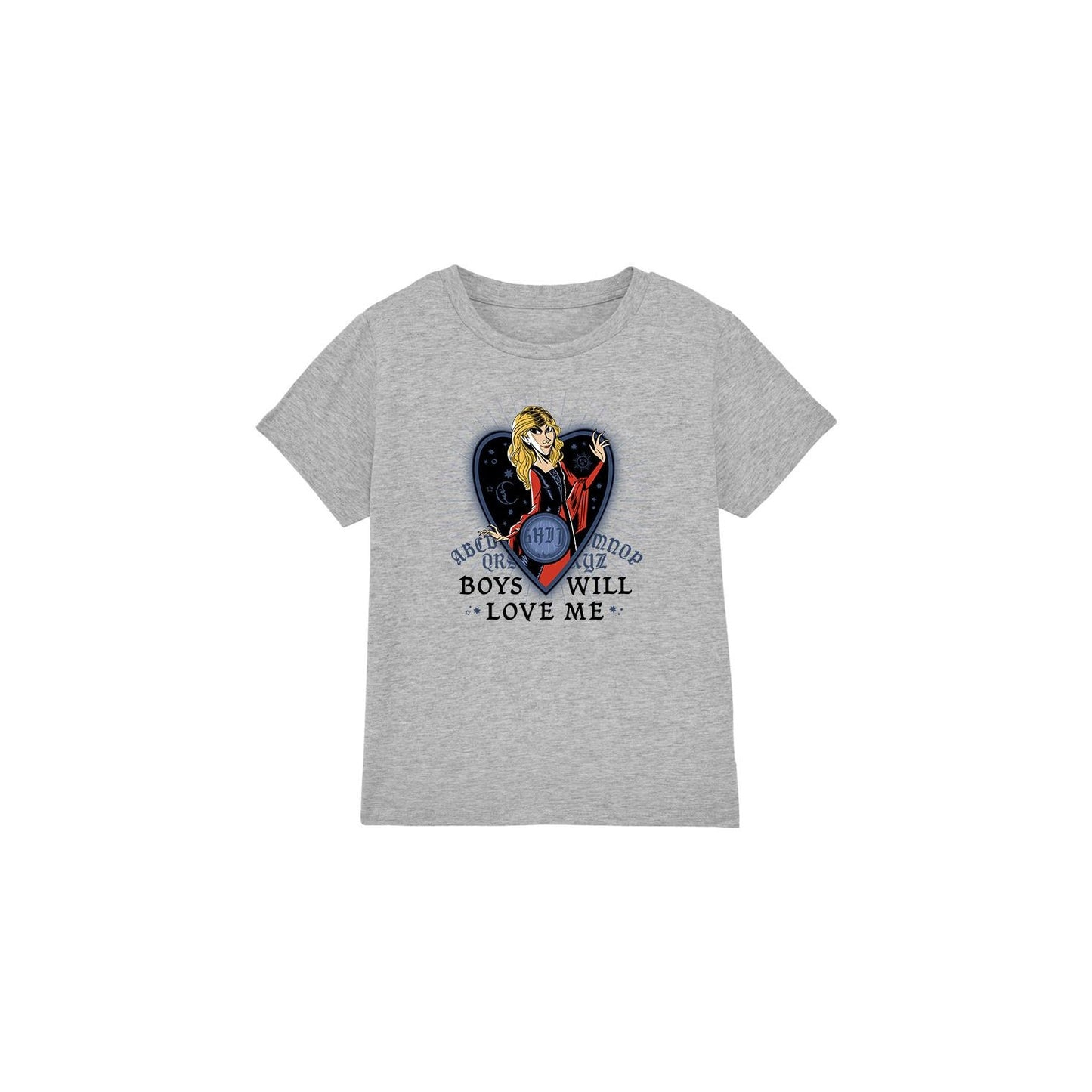 Sport Heather - Front - Hocus Pocus Childrens-Kids Boys Will Love Me Sanderson Sisters T-Shirt