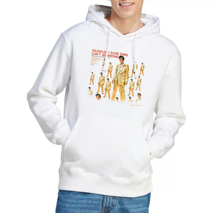 White - Back - Elvis Presley Unisex Adult 50 Million Fans Hoodie