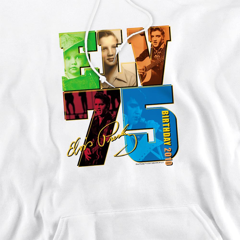 White - Side - Elvis Presley Unisex Adult Birthday 2010 Hoodie