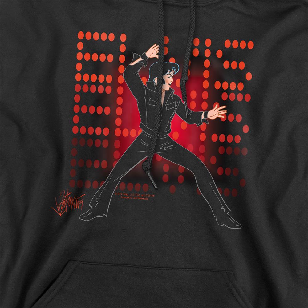 Black - Side - Elvis Presley Unisex Adult 69 Anime Hoodie
