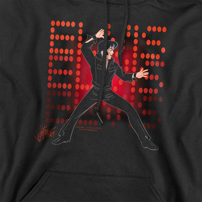 Black - Side - Elvis Presley Unisex Adult 69 Anime Hoodie