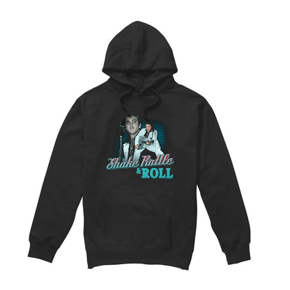 Black - Front - Elvis Presley Unisex Adult Shake Rattle & Roll Hoodie