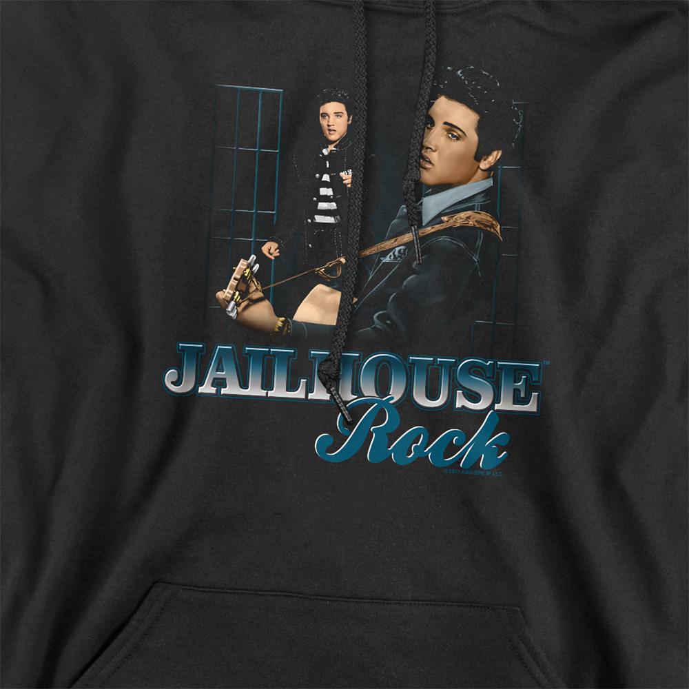 Black - Side - Elvis Presley Unisex Adult Jailhouse Rock Hoodie