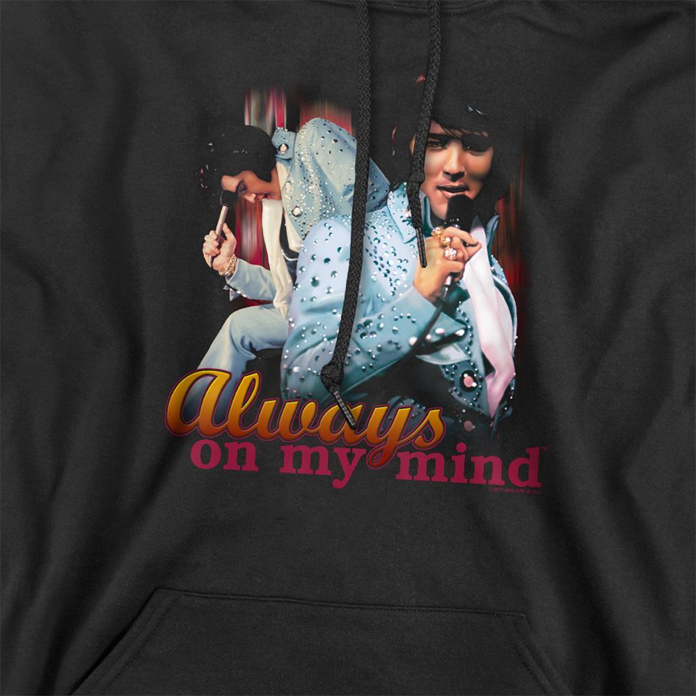 Black - Side - Elvis Presley Unisex Adult Always On My Mind Hoodie