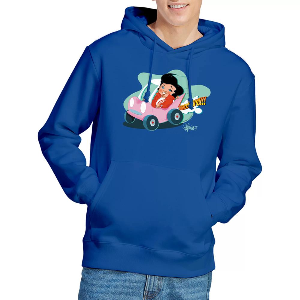 Royal Blue - Back - Elvis Presley Unisex Adult Speedway Hoodie