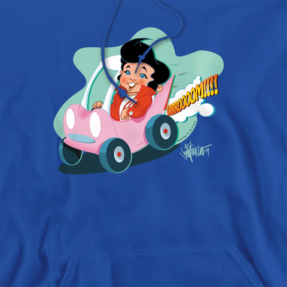 Royal Blue - Side - Elvis Presley Unisex Adult Speedway Hoodie