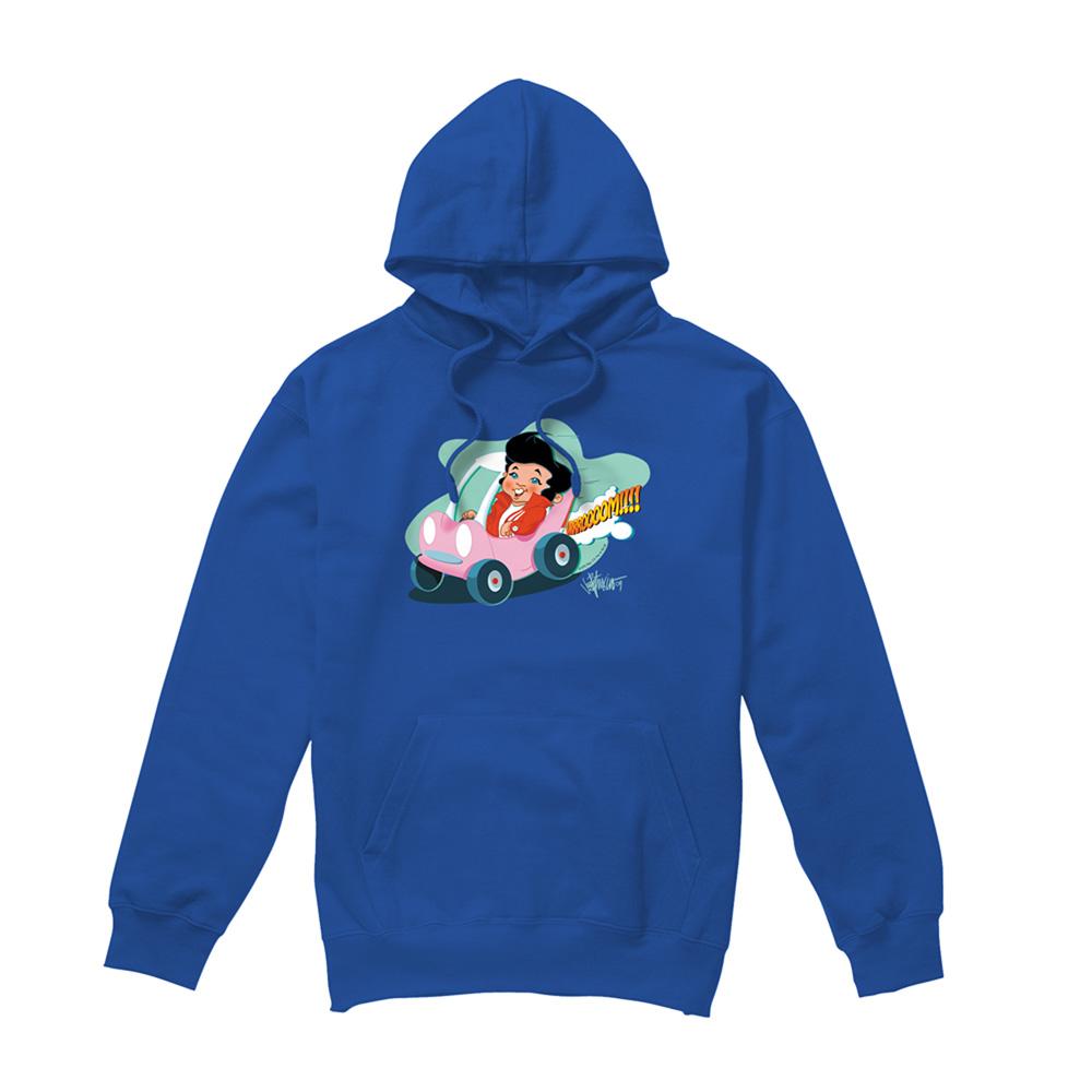 Royal Blue - Front - Elvis Presley Unisex Adult Speedway Hoodie
