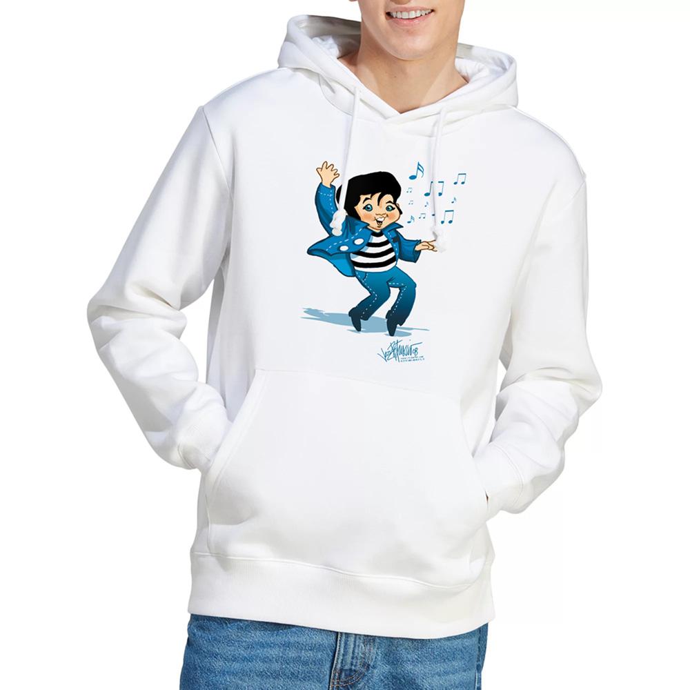 White - Back - Elvis Presley Unisex Adult Lil Jailbird Hoodie
