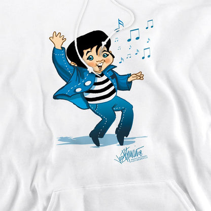 White - Side - Elvis Presley Unisex Adult Lil Jailbird Hoodie