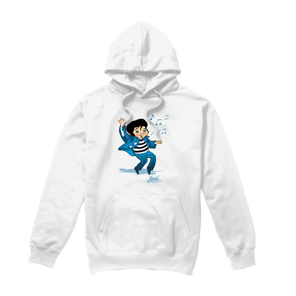 White - Front - Elvis Presley Unisex Adult Lil Jailbird Hoodie