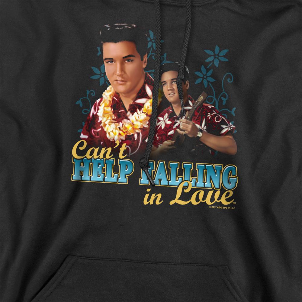 Black - Side - Elvis Presley Unisex Adult Cant Help Falling Hoodie