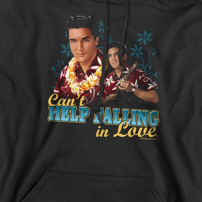 Black - Side - Elvis Presley Unisex Adult Cant Help Falling Hoodie