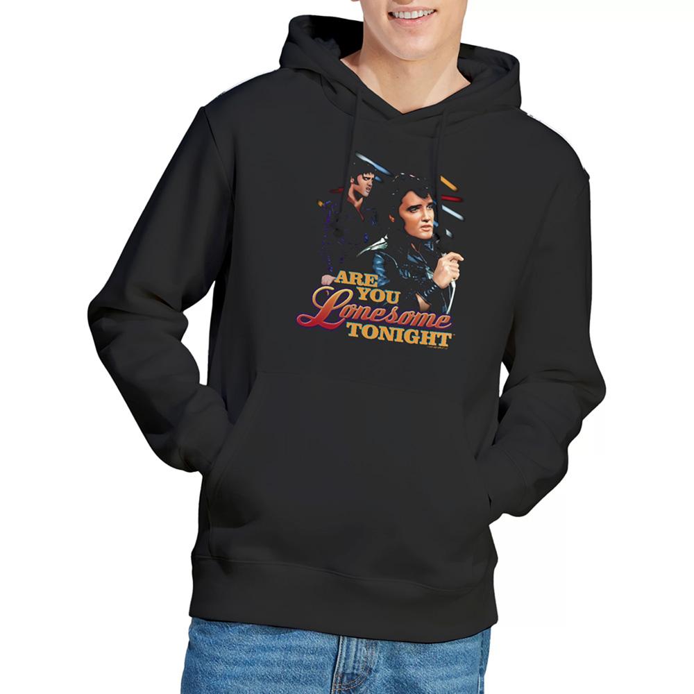 Black - Back - Elvis Presley Unisex Adult Are You Lonesome Hoodie