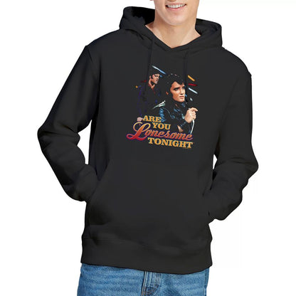 Black - Back - Elvis Presley Unisex Adult Are You Lonesome Hoodie