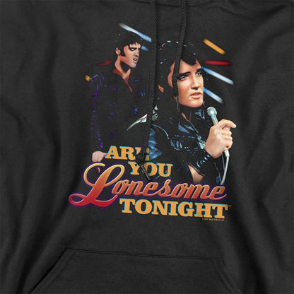 Black - Side - Elvis Presley Unisex Adult Are You Lonesome Hoodie