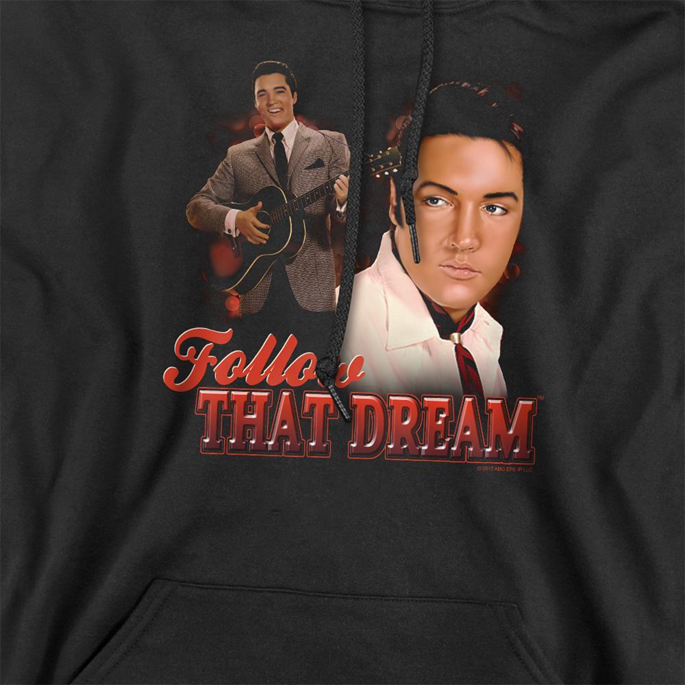 Black - Side - Elvis Presley Unisex Adult Follow That Dream Hoodie