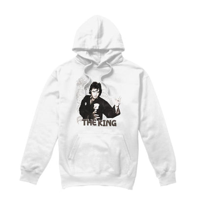 White - Front - Elvis Presley Unisex Adult Fighting King Hoodie