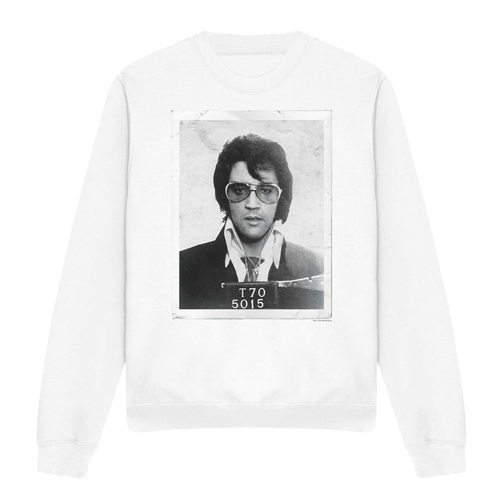 White - Front - Elvis Unisex Adult Framed Sweatshirt