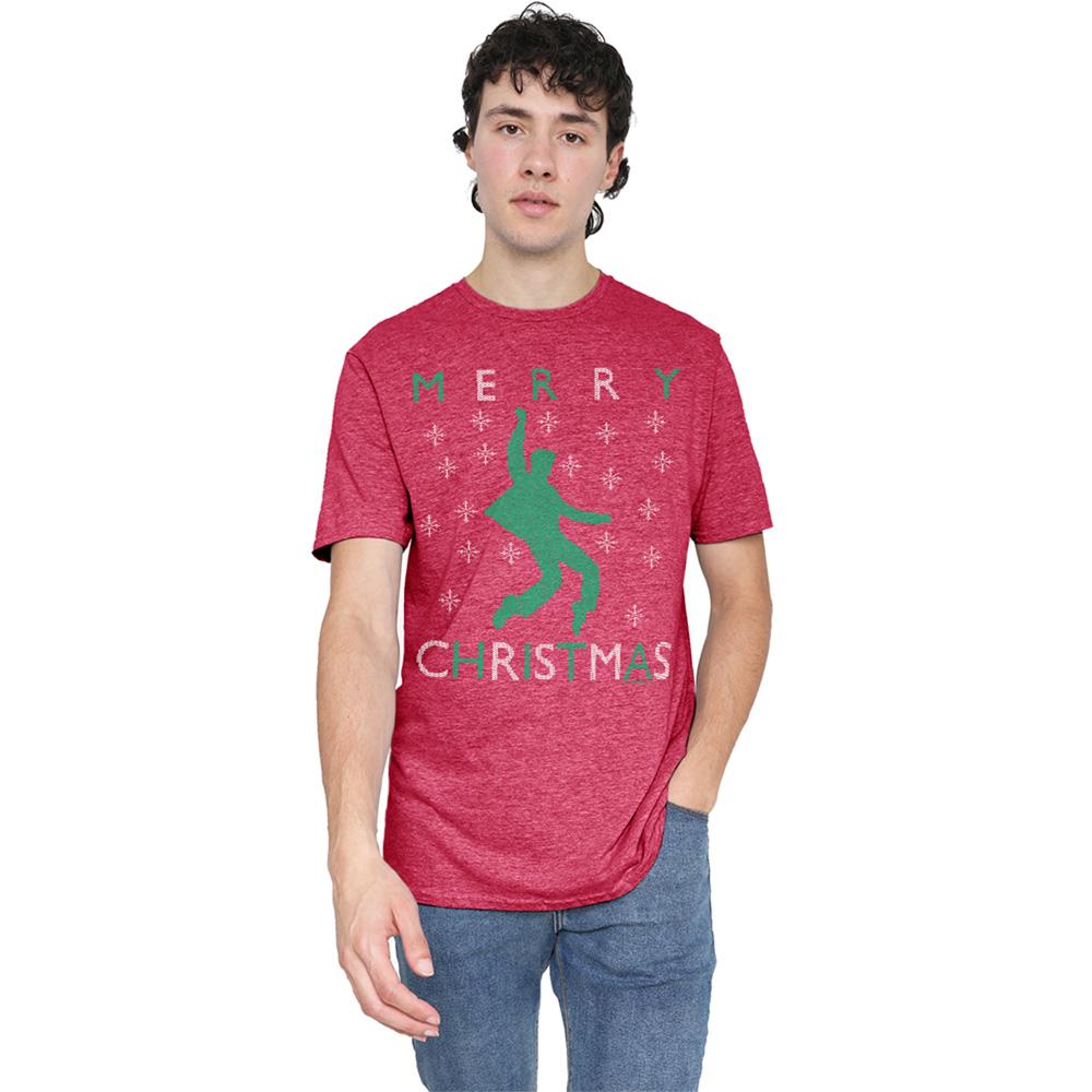 Red - Back - Elvis Presley Unisex Adult Dancing Ugly T-Shirt