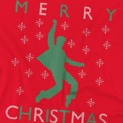 Red - Side - Elvis Presley Unisex Adult Dancing Ugly Christmas T-Shirt