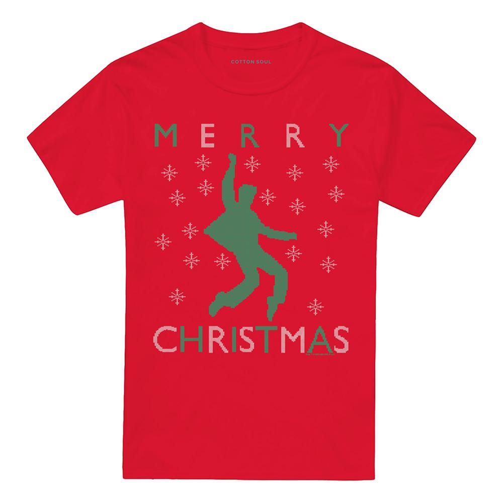 Red - Front - Elvis Presley Unisex Adult Dancing Ugly Christmas T-Shirt