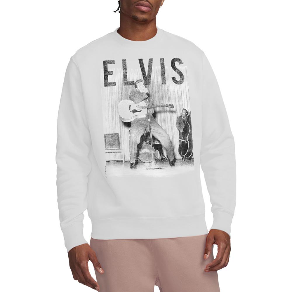 White - Back - Elvis Presley Unisex Adult With The Band Sweatshirt