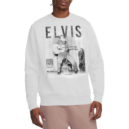 White - Back - Elvis Presley Unisex Adult With The Band Sweatshirt