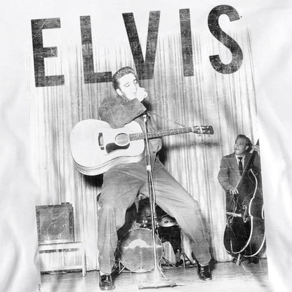 White - Side - Elvis Presley Unisex Adult With The Band Sweatshirt