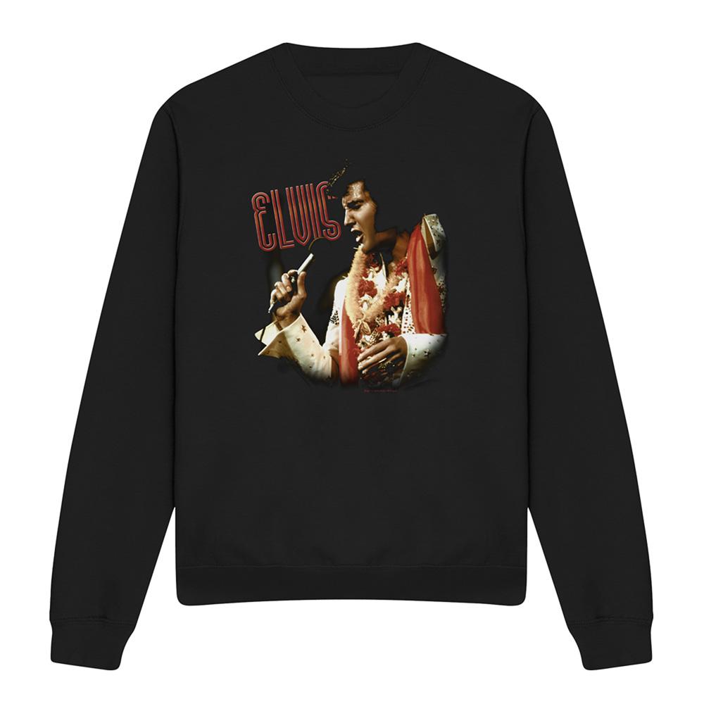 Black - Front - Elvis Presley Unisex Adult Soulful Sweatshirt