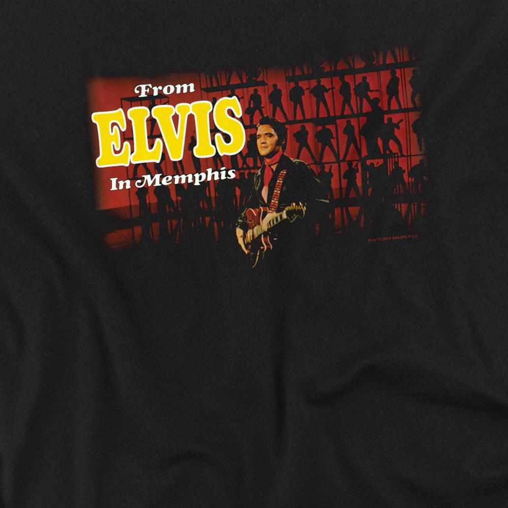 Black - Side - Elvis Presley Unisex Adult From Elvis In Memphis T-Shirt