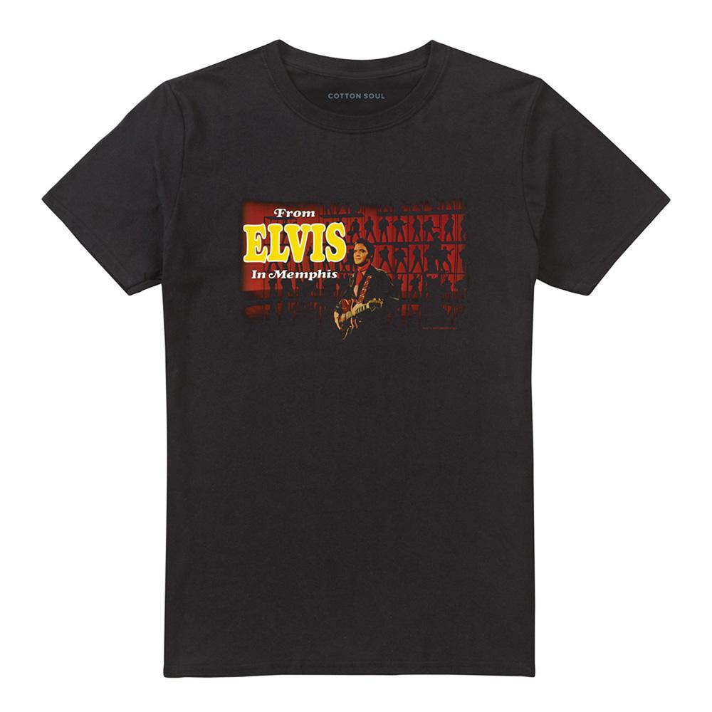 Black - Front - Elvis Presley Unisex Adult From Elvis In Memphis T-Shirt
