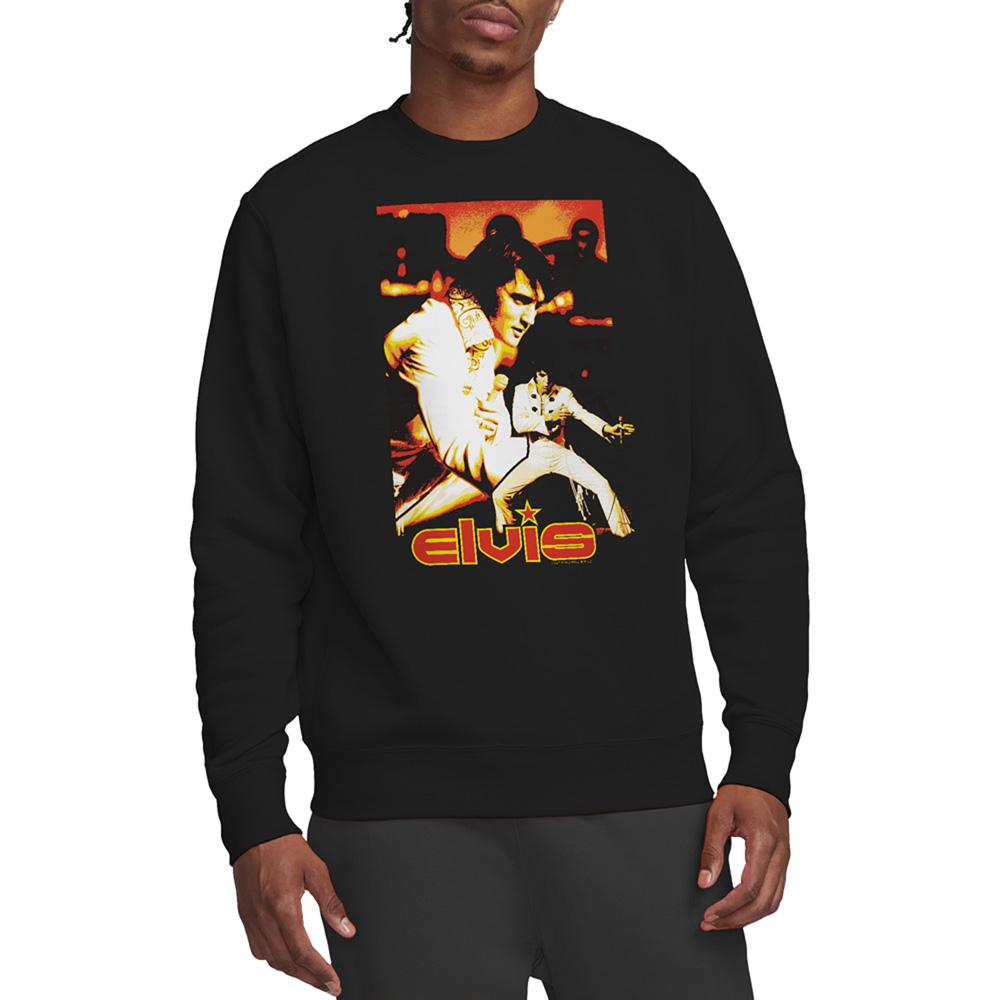 Black - Back - Elvis Presley Unisex Adult Showman Sweatshirt