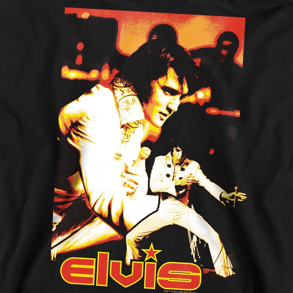 Black - Side - Elvis Presley Unisex Adult Showman Sweatshirt
