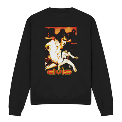 Black - Front - Elvis Presley Unisex Adult Showman Sweatshirt