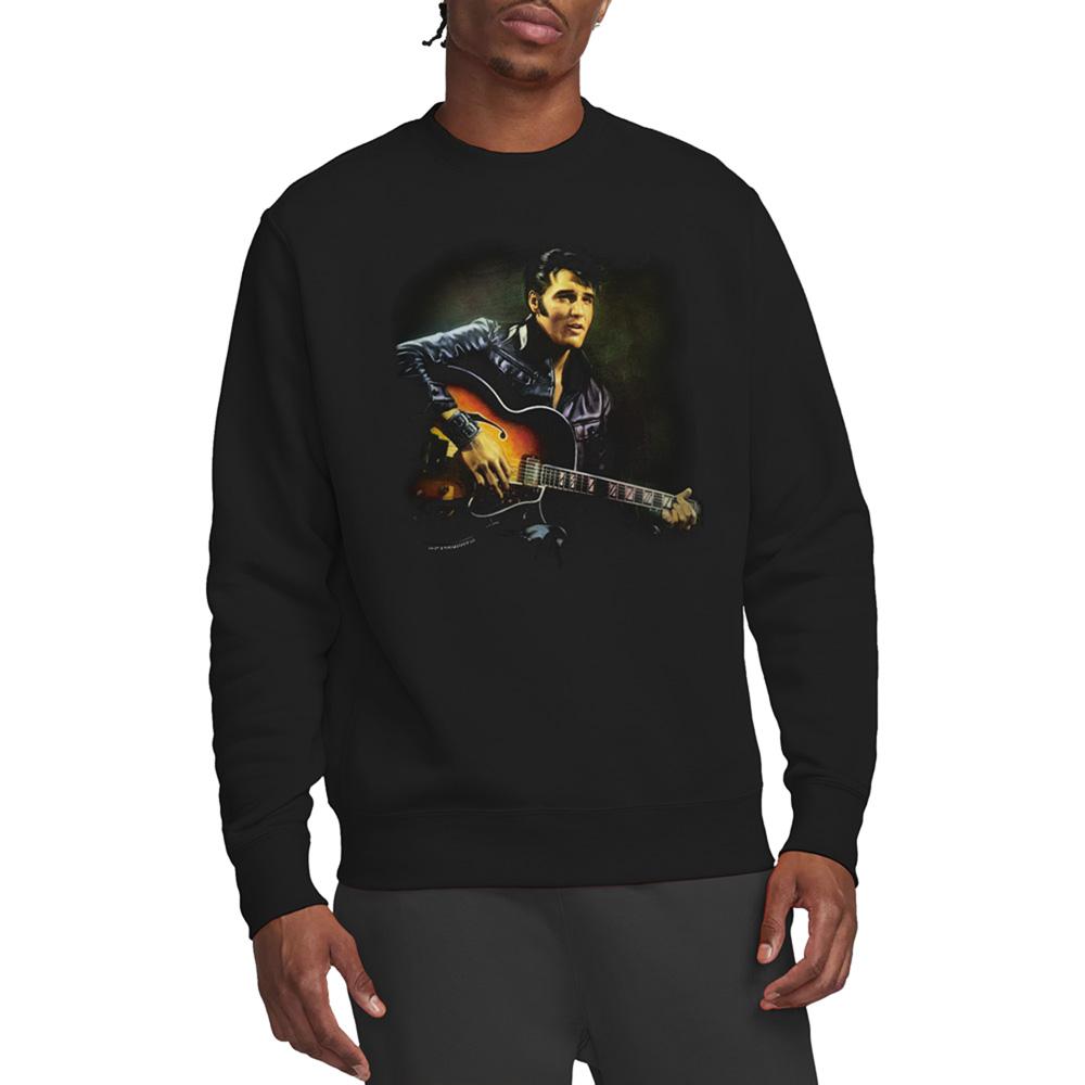 Black - Back - Elvis Presley Unisex Adult 1968 Sweatshirt