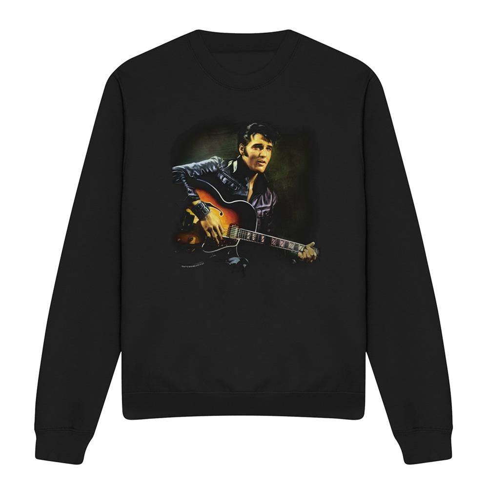 Black - Front - Elvis Presley Unisex Adult 1968 Sweatshirt