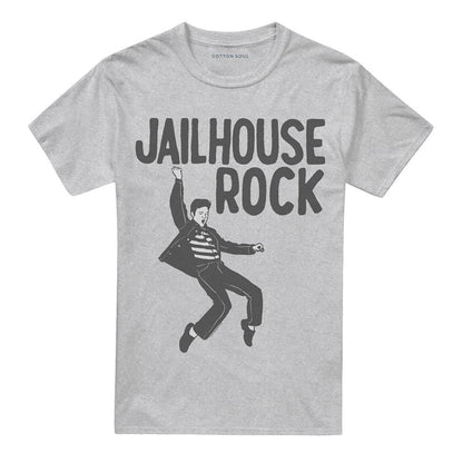 Athletic Heather - Front - Elvis Presley Unisex Adult Jailhouse Rock T-Shirt