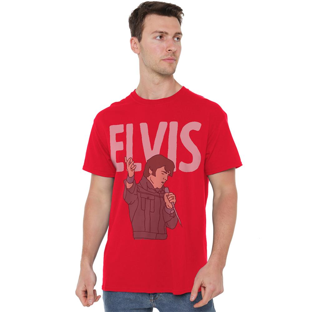 Red - Back - Elvis Presley Unisex Adult 68 Special T-Shirt
