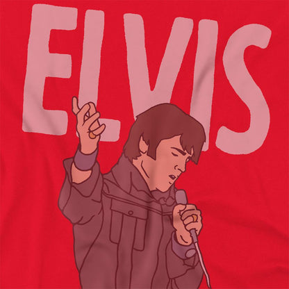 Red - Side - Elvis Presley Unisex Adult 68 Special T-Shirt