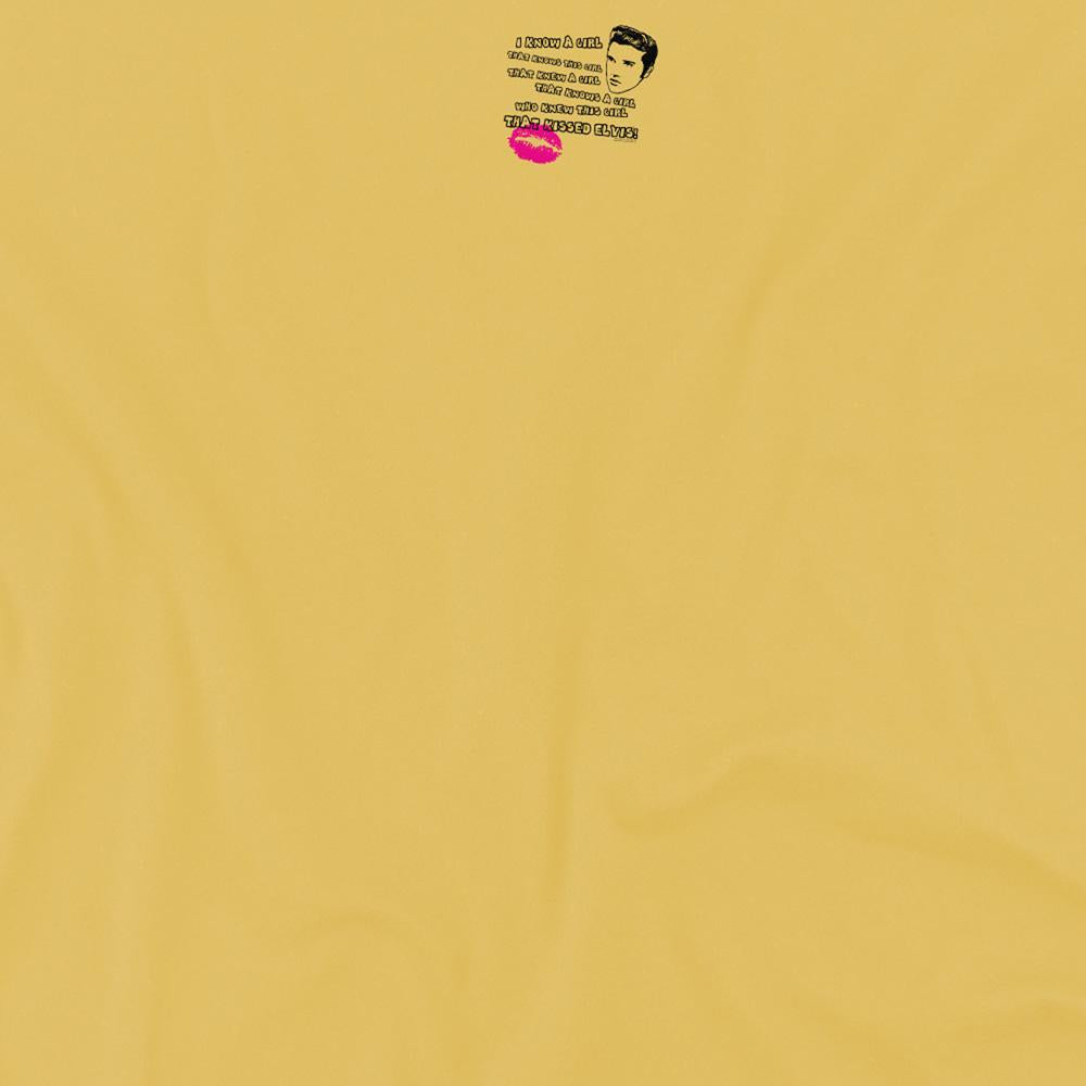 Banana Yellow - Side - Elvis Presley Unisex Adult Kissed Elvis T-Shirt