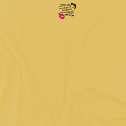 Banana Yellow - Side - Elvis Presley Unisex Adult Kissed Elvis T-Shirt