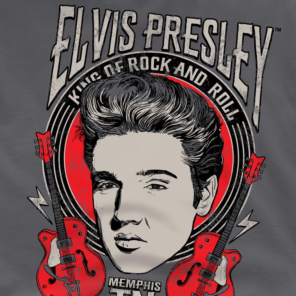 Charcoal - Side - Elvis Presley Unisex Adult Elvis Rock T-Shirt