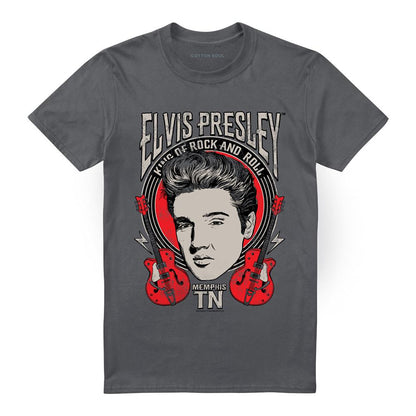 Charcoal - Front - Elvis Presley Unisex Adult Elvis Rock T-Shirt