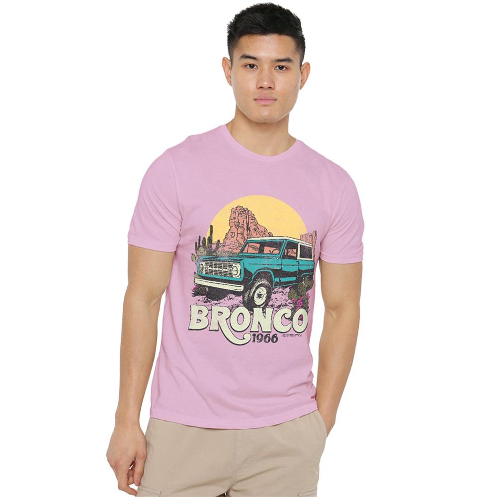 Pink - Back - Ford Unisex Adult Bronco Desert Ride T-Shirt