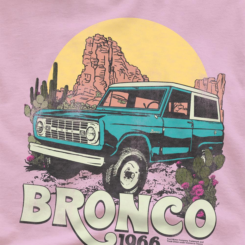 Pink - Side - Ford Unisex Adult Bronco Desert Ride T-Shirt